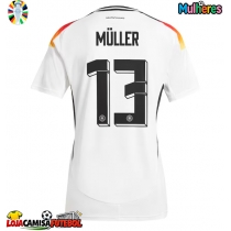 Camisa de Futebol Alemanha Thomas Muller #13 Equipamento Principal Mulheres Europeu 2024 Manga Curta